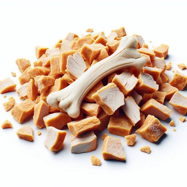 Beware of Oma's Pride Chicken Chunks Bone Hazard
