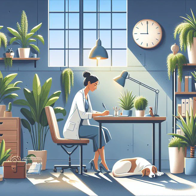 Work Schedule for Introverted Veterinarian